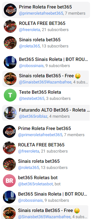 Grupos Telegram Bet365 Roleta Link