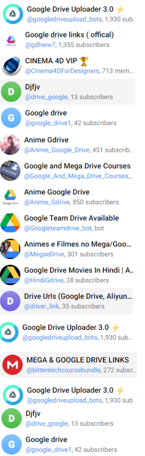 Grupos Telegram Google Drive