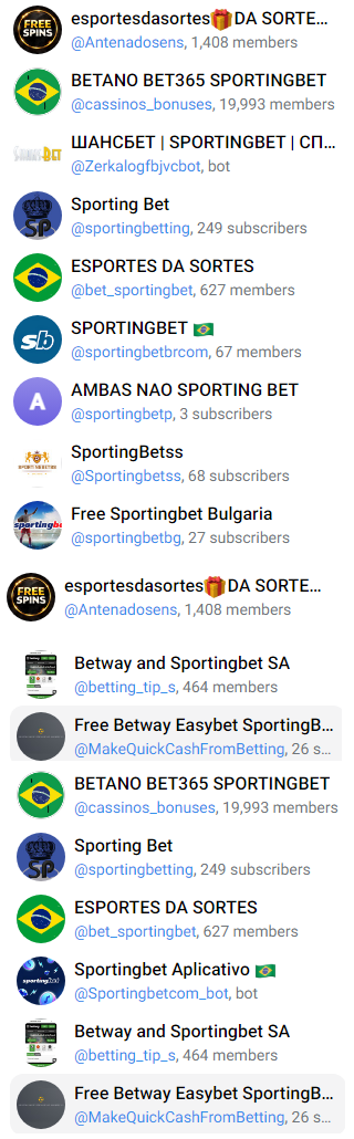 Grupos Telegram Sportingbet Link